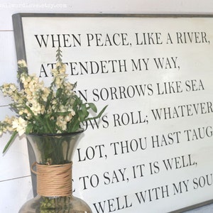It is well with my soul wood sign, Christian hymn sign, It is well wood sign, scripture sign, hymn sign, faith sign, farmhouse style sign