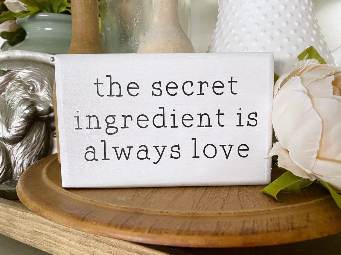The secret ingredient is always love mini wood sign small Etsy