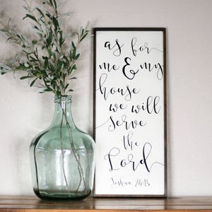 As for me and my house, we will serve the Lord, As for me and my house sign, Joshua 24:15, bible verse wall decor, As for me wooden sign