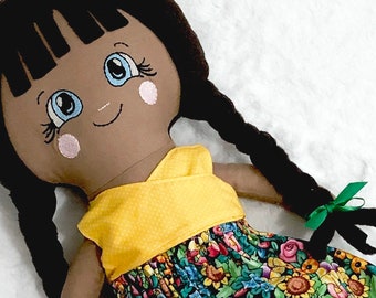 African American Rag Doll - Gift for Babies and Toddlers and Little Girls