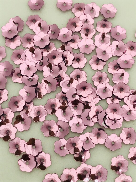 Sequins 4mm Dusty Pink Metallic Tiny Flower Cup Choose Pack Size