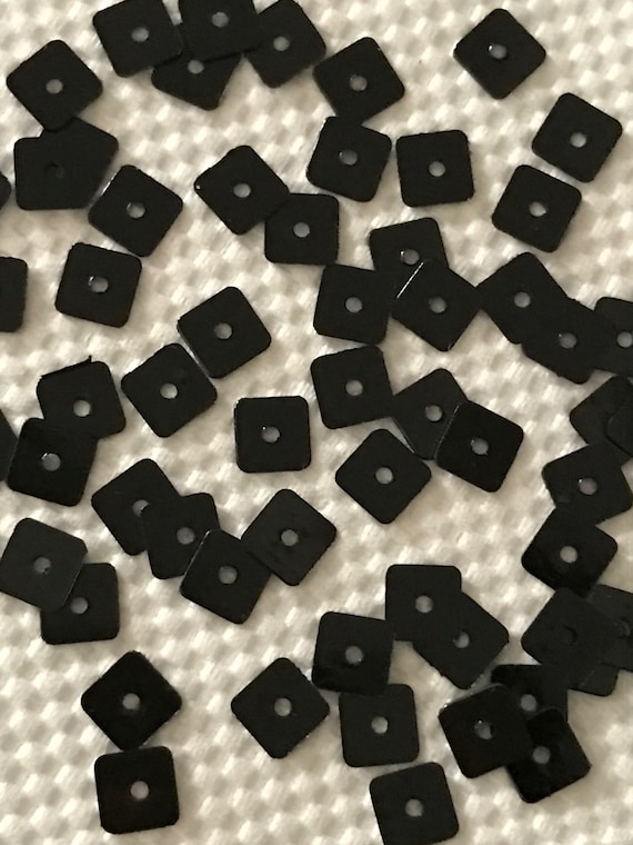 Sequins 3mm Tiny Cup Black Gloss Bowl Shape Choose Pack Size Doll Embroidery