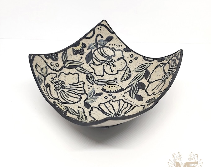 Featured listing image: Handmade Floral Polymer Clay Ring Dish: Decorative Jewelry Plate