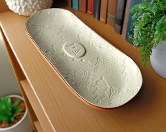 Personalized initials wedding plate | Perfect engagement or anniversary gift | Custom polymer clay tray | Baptism & Special Occasion gift