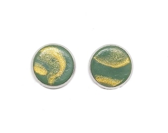 Handmade marbled clip earrings, polymer clay small earrings, faux stone earrings, personalized jewelry, designer clip earrings