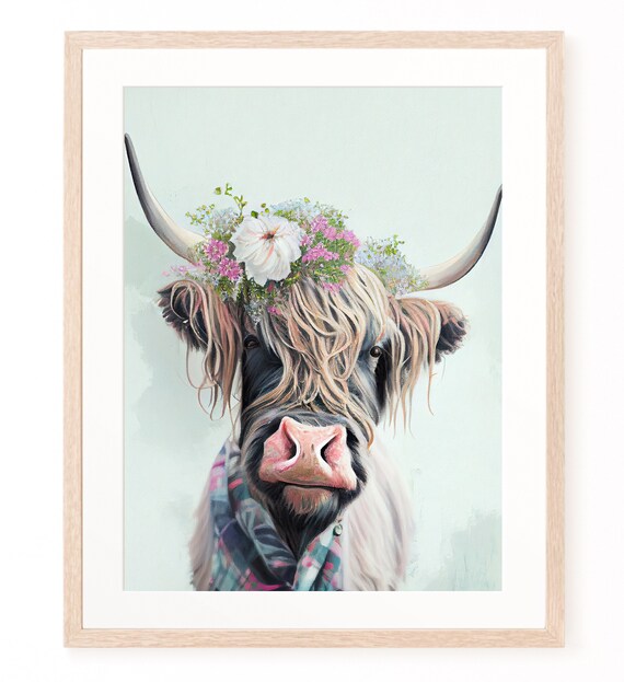 Baby Highland Cow - The Crown Prints