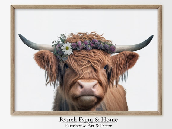 Baby Highland Cow - The Crown Prints