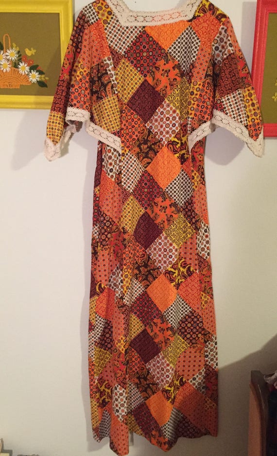 Vintage 60's Keyloun size med paisley print caftan