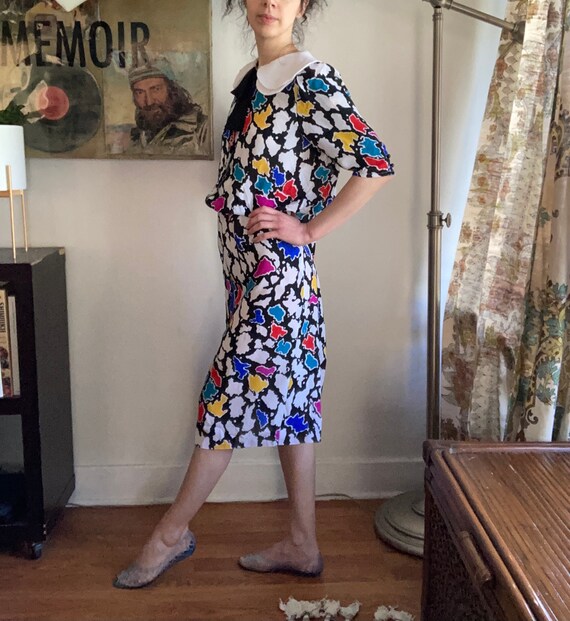 1980s vintage J.B. Too//black collar//button fron… - image 5