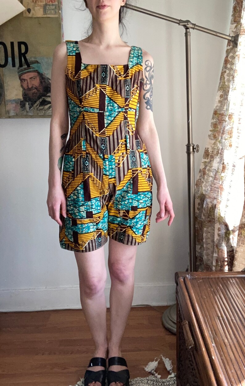 Vintage 1960's psychedelic print romper playsuit image 3