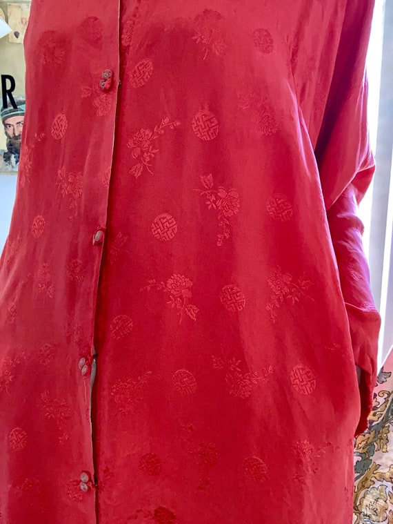 Vintage 50’s Coral//Silk Saks Fifth Avenue Cheong… - image 3