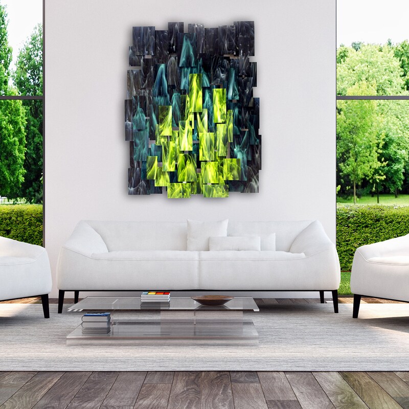 3d Glass Wall Art Etsy