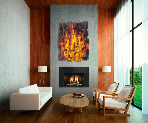 Metal Wall Art Over Fireplace - Fireplace Ideas