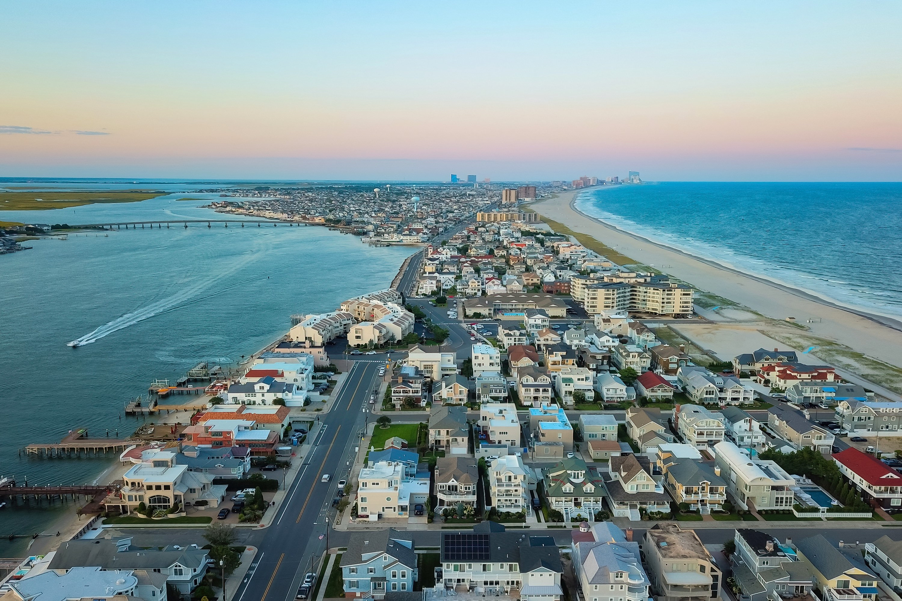 Sunset over the Jersey Shore Absecon Island Longport Etsy