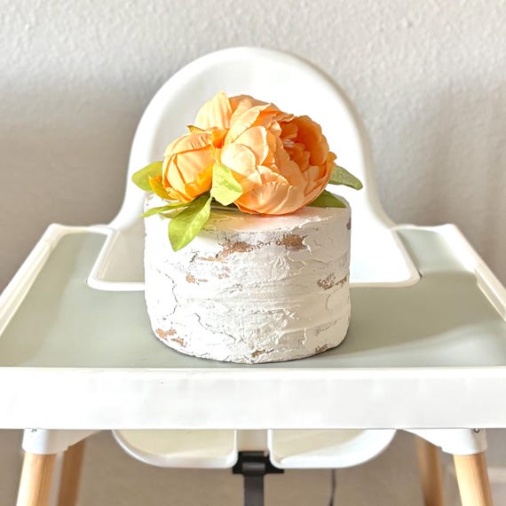 Orange Sorbet Peony Cake Topper // Cake Topper // Peony Cake Topper // Smash Cake Topper // Flower Cake Topper