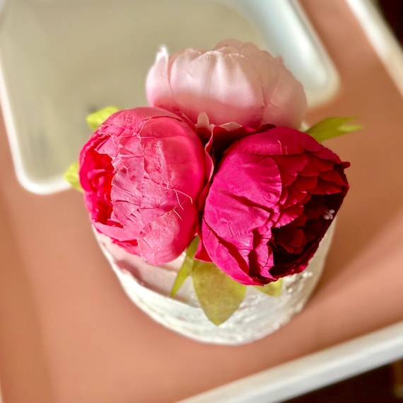 Raspberry Sorbet Peony Cake Topper // Cake Topper // Peony Cake Topper // Smash Cake Topper // Flower Cake Topper // Valentines Day Decor