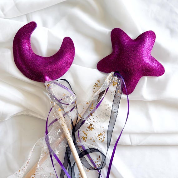 Limited Glitter Fairy Wand, Star Wand, Halloween Magic Wand, Witch Costume, Room on the Broom Glitter Wand Costume Fairie Cosplay