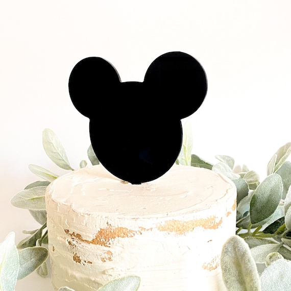 Acrylic Mouse Ear Cake Topper // Cake Topper // First Birthday Cake Topper // Smash Cake Topper // Mouse Cake Topper // Bear Cake Topper