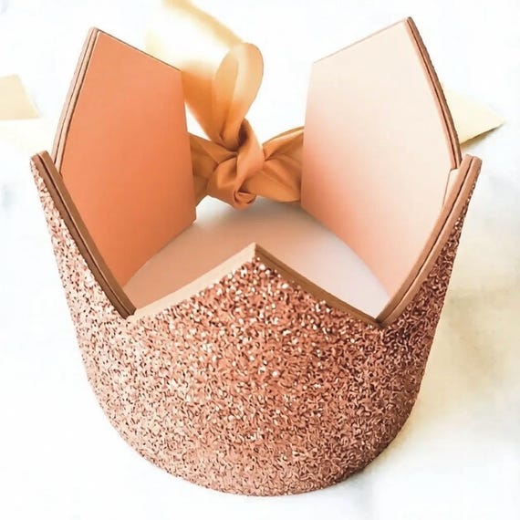 Peach and Cocoa Party Crown, Halloween Crown, Birthday Crown, Gold Prince Crown, Glinda Crown, Glitter Crown, Party Hat, Princess Peach