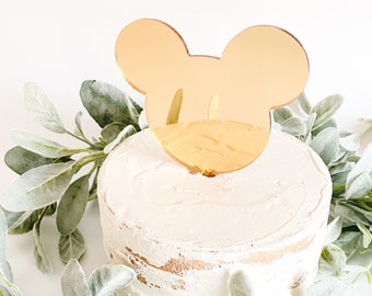 Acrylic Mouse Ears Cake Topper // Cake Topper // First Birthday Cake Topper // Smash Cake Topper // One Cake Topper // Bear Cake Topper