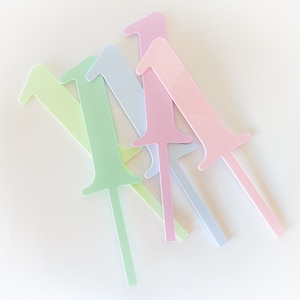Pastel ONE Cake Topper // Cake Topper // First Birthday Cake Topper // Smash Cake Topper // 1 Cake Topper // Photo Prop