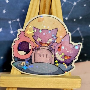 Graveyard Ghost Holographic Sticker