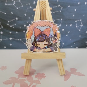 Ghibli Witch and Cat Sticker