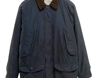 Chaqueta de trabajo vintage LL BEAN de los años 90 con cuello de pana gruesa para caza de campo