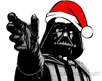 Star Wars Geeky Christmas Card Darth Vader Presents