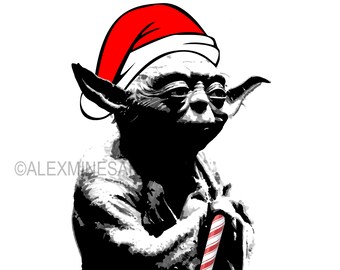 Star Wars Geeky Christmas Card Yoda Merry Christmas