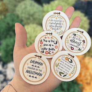 Embroidery Stickers - Embroidery Inspired Drawing - 5 Pack