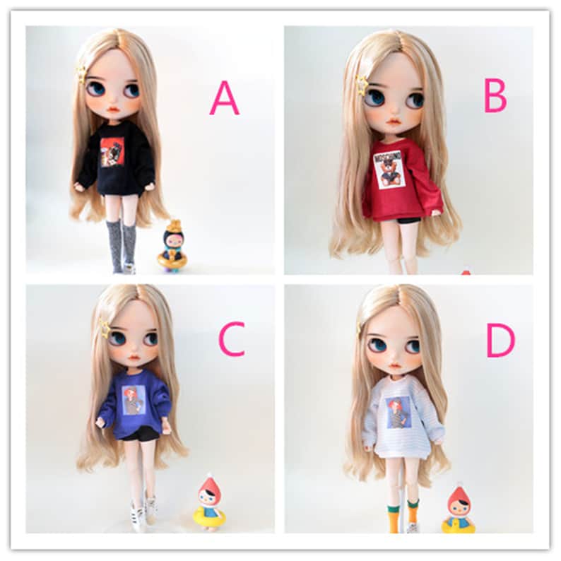 Colorful Doll Clothes Sweater For Blythe 1//6 BJD Doll Clothing Accessory