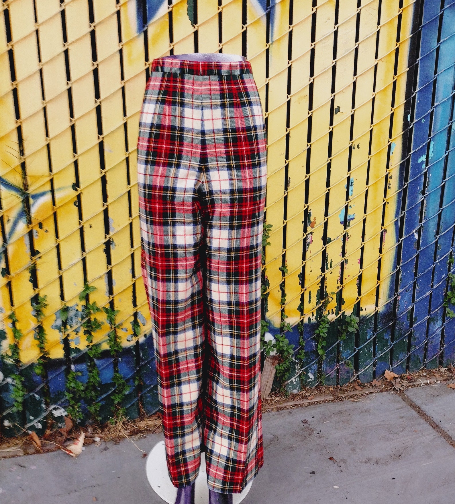 Pendleton Plaid Pants Women's Wool Slacks Vintage Etsy