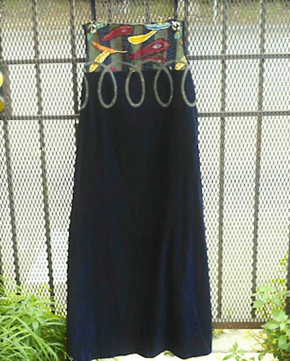 Jumper dress Maxi Dress Toggle One Size Black Vel… - image 1