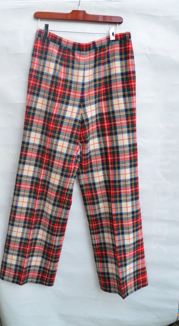 plaid wool pants womens