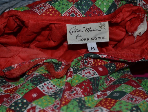 Quilted Robe Xmas pajamas Size M holiday pajamas … - image 4