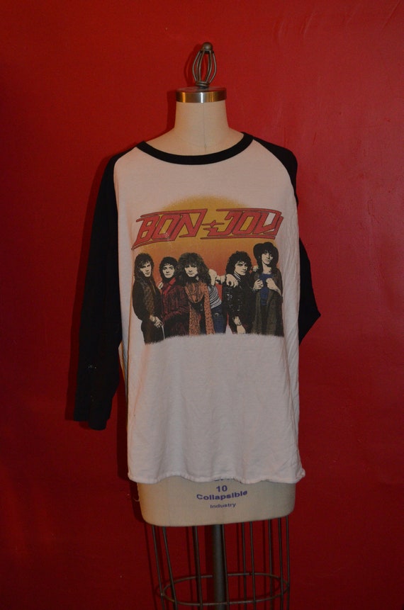 80s Bon Jovi T-shirt concert shirt band shirts Bas