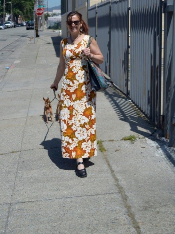Maxi Dress 1960s Floral Hawaiian Dress by Royal Hawaiian Tropical Island Bark Cloth Aloha Flower Printed Textile Fabric Maxi Summer Dresses - Etsy Maxi Dress 1960s Floral Hawaiian Dress by Royal Hawaiian Tropical Island Bark Cloth Aloha Flower Printed Textile Fabric Maxi Summer Dresses - Etsy