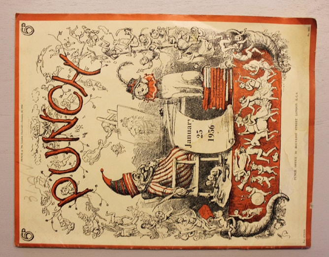 Vintage Punch Magazine Jan 25th 1956. Cover and sample pic of Etsy