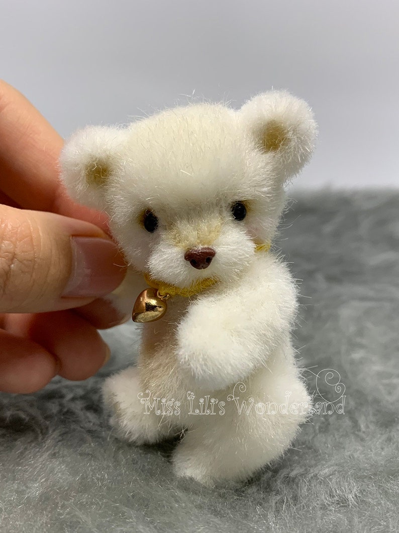 BJD doll animal Artist Bear Luis 3 inches Holala doll Teddy bear OOAK Blythe
