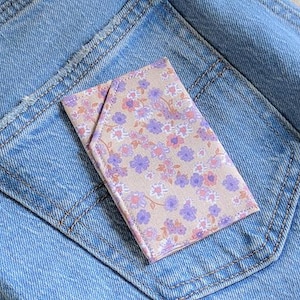 Liberty-Style Floral Fabric Card Holder (100% Cotton) - Unisex