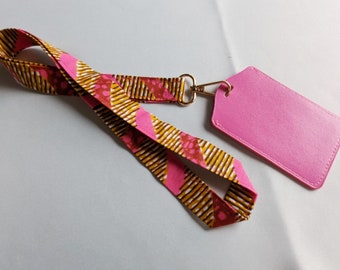 Porte badge en wax à boucle pivotante - Unisexe