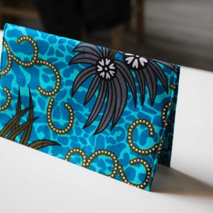 Wax fabric checkbook holder