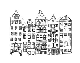 Amsterdam canal houses 10x15 cm – custom made item