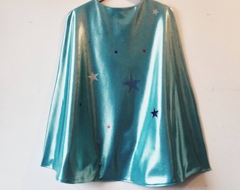 Personalised Superhero Cape Metallic Ice Blue