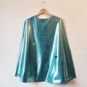 Personalised Superhero Cape Metallic Ice Blue