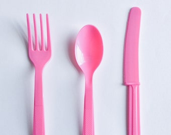 reusable cutlery - Hot Pink