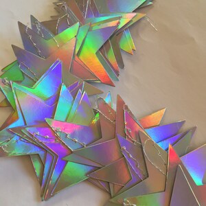 Star Garland Holographic Silver Christmas Hanging Decoration - Etsy