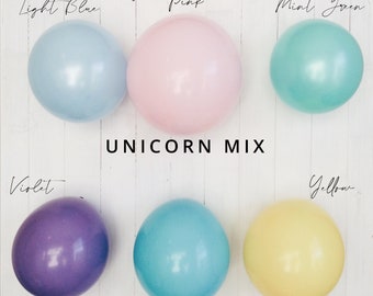 Unicorn theme Latex Balloons 11" or 5" Biodegradable Eco Friendly Balloons Unicorn Kids Party Baby Shower Unicorn Party Decorations 12 Pack