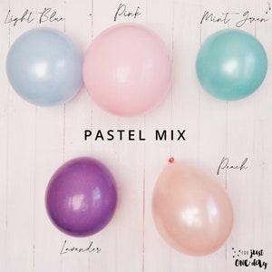 Ballons en latex de couleur pastel 11 &quot;ou 5&quot; biodégradables respectueux de l&#39;environnement Pastel Rainbow Kids Party Baby Shower Pastel Party Decor 12 Pack
